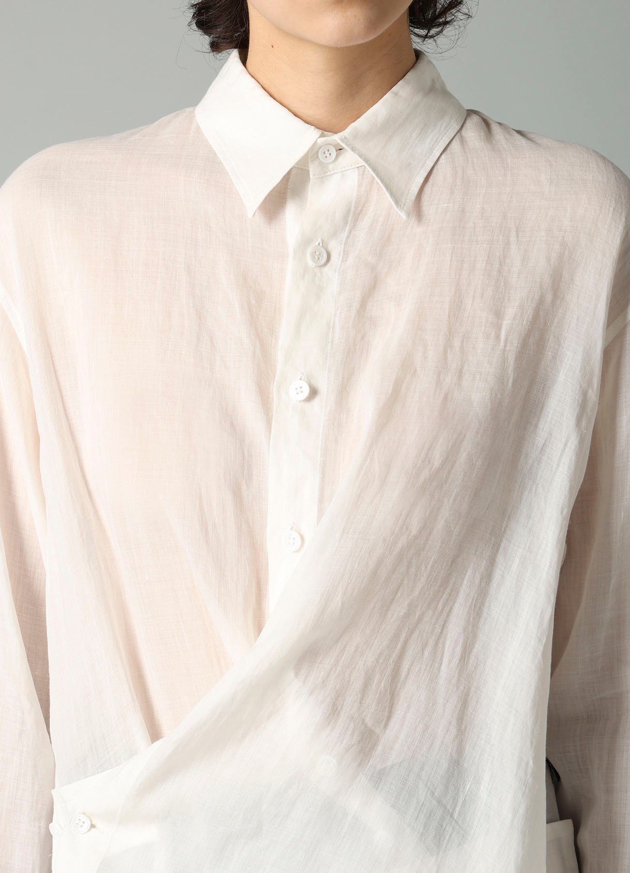 HAND PAINTED MESSAGE PT F WRAP RELAXED FIT BLOUSE