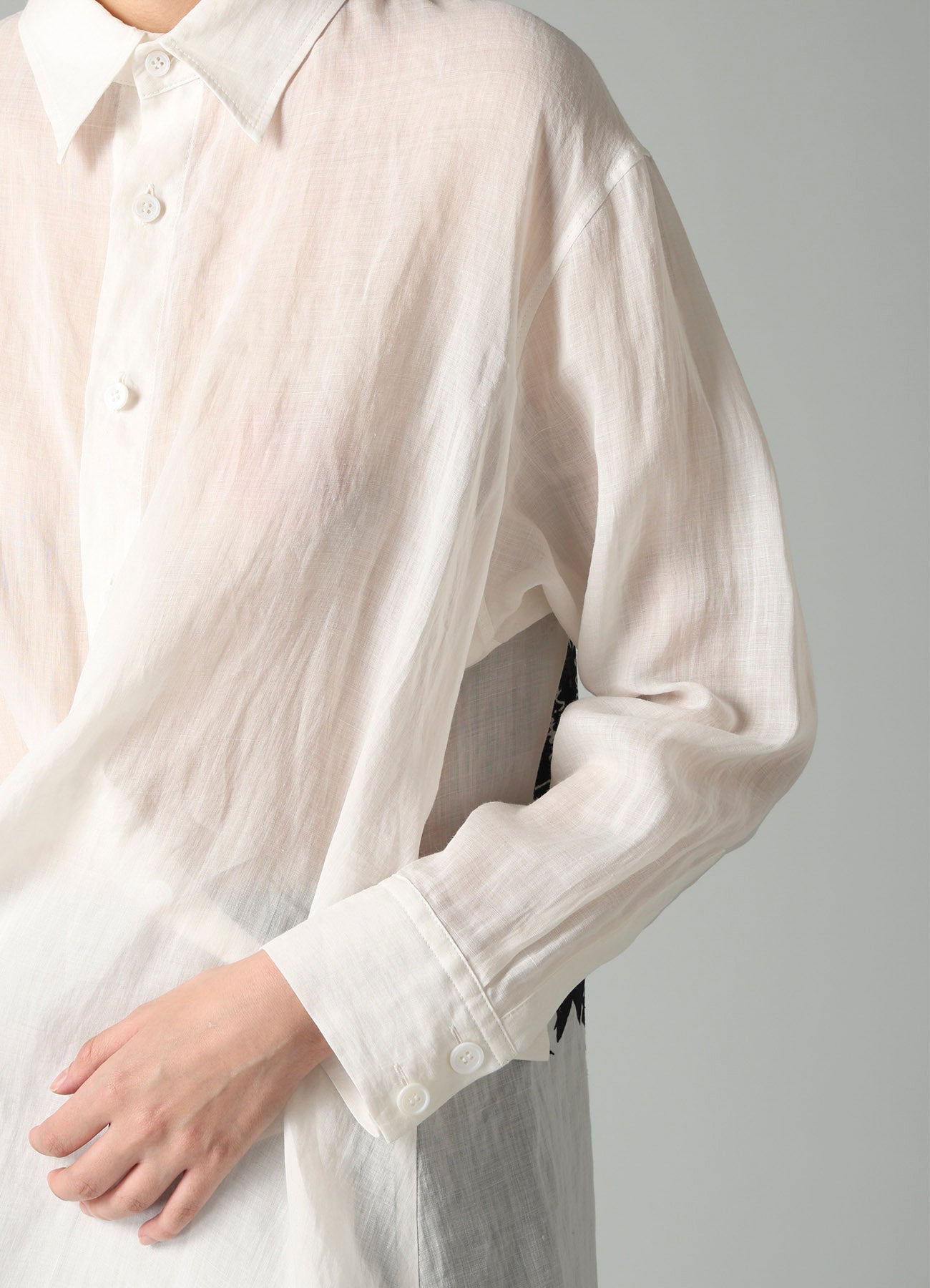 HAND PAINTED MESSAGE PT F WRAP RELAXED FIT BLOUSE