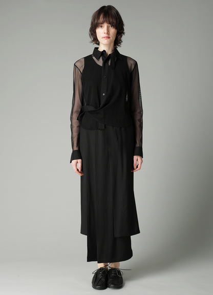 Pe/TULLE  CUFF DETAIL BLOUSE