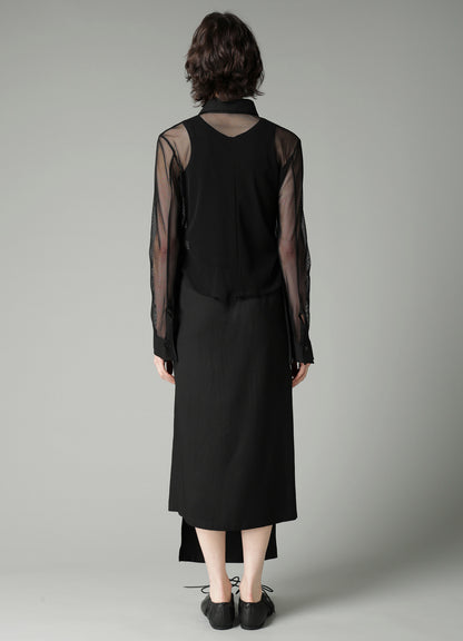 Pe/TULLE  CUFF DETAIL BLOUSE