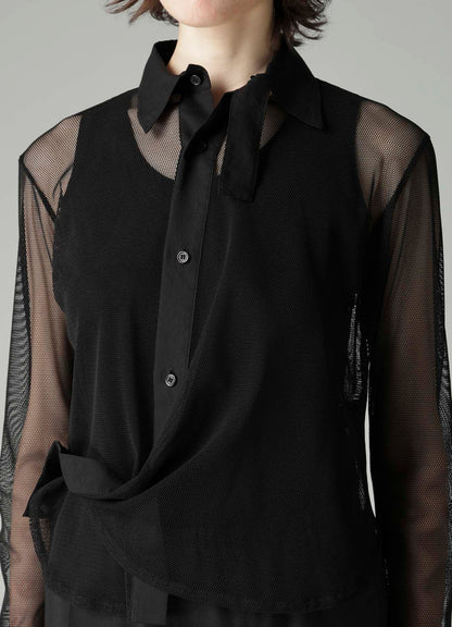 Pe/TULLE  CUFF DETAIL BLOUSE