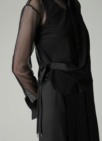 Pe/TULLE  CUFF DETAIL BLOUSE