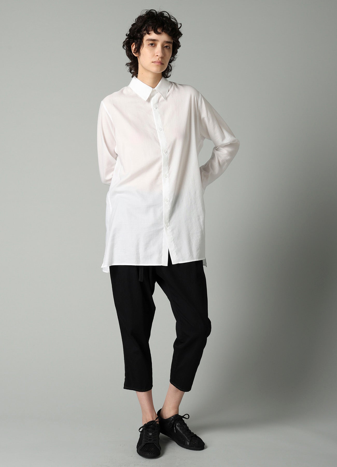 CELLULOSE COTTON VIYELLA STRING DETAIL SHIRT