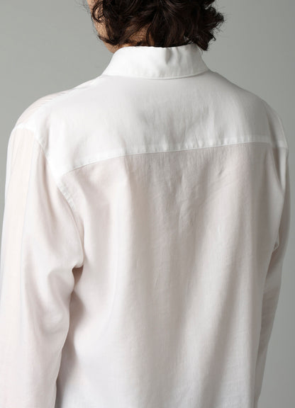 CELLULOSE COTTON VIYELLA STRING DETAIL SHIRT