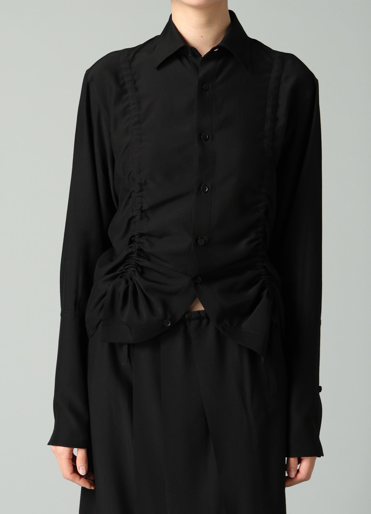 Ry/Si VOILE GATHER DETAIL SHIRT