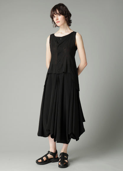 CELLULOSE LAWN SLEEVELESS BLOUSE