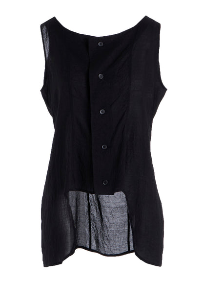 CELLULOSE LAWN SLEEVELESS BLOUSE