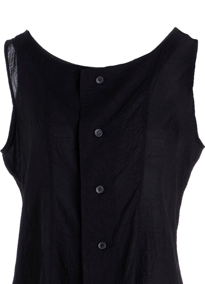 CELLULOSE LAWN SLEEVELESS BLOUSE