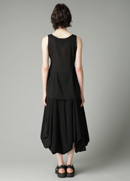 CELLULOSE LAWN SLEEVELESS BLOUSE