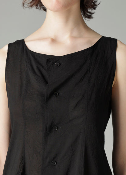 CELLULOSE LAWN SLEEVELESS BLOUSE