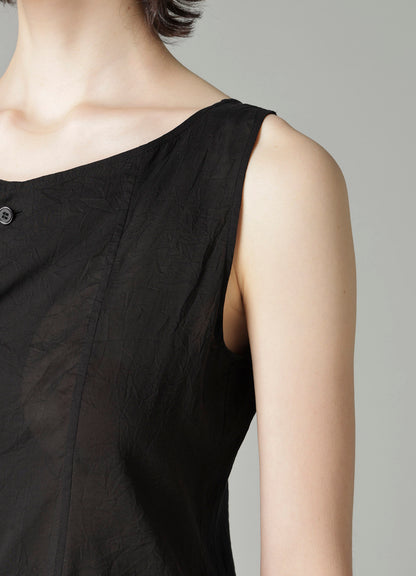CELLULOSE LAWN SLEEVELESS BLOUSE