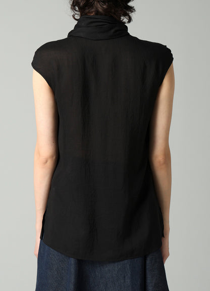 CELLULOSE LAWN FRONT STOLE D FRENCH SLV SHIRT
