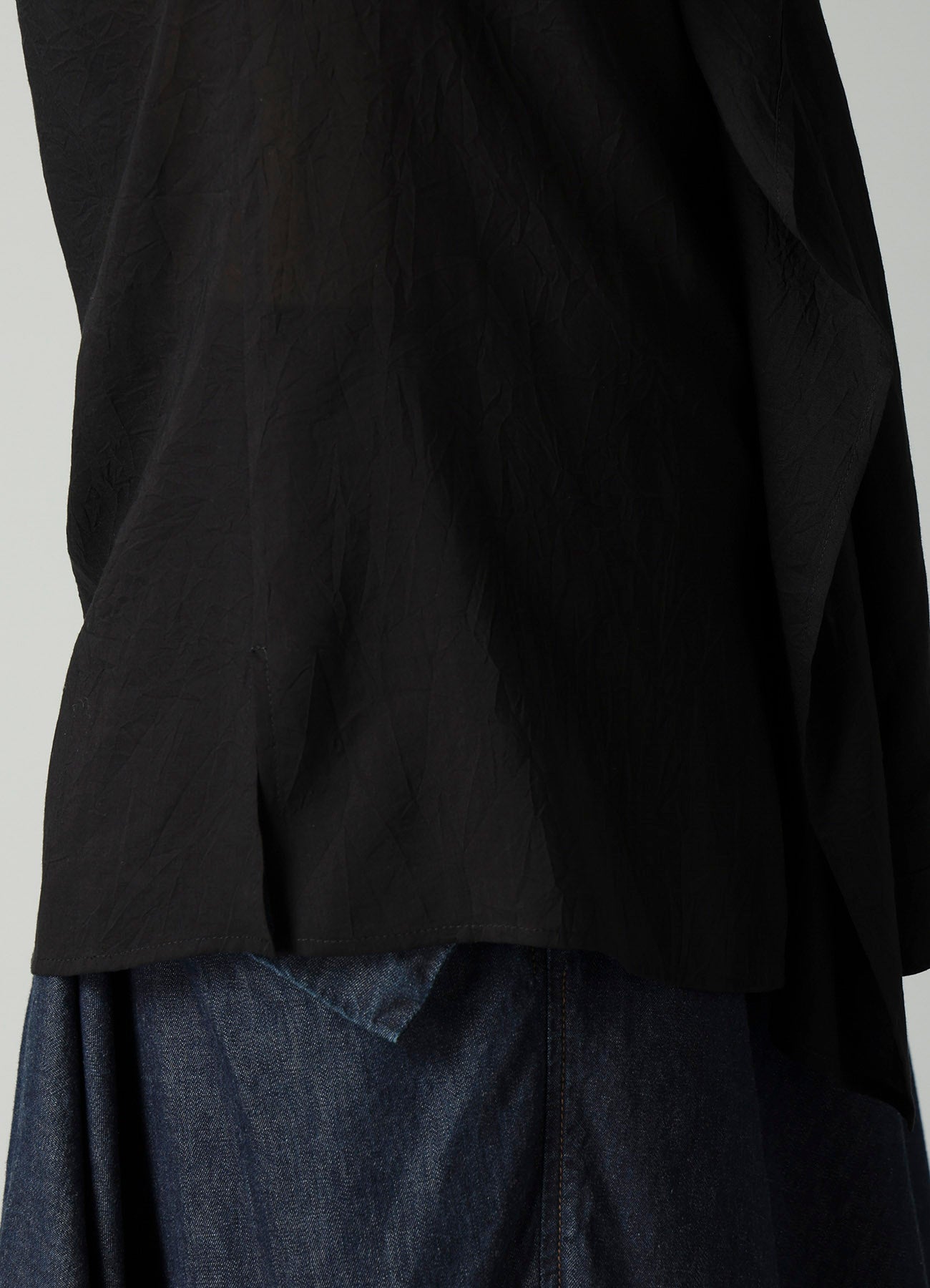 CELLULOSE LAWN FRONT STOLE D FRENCH SLV SHIRT