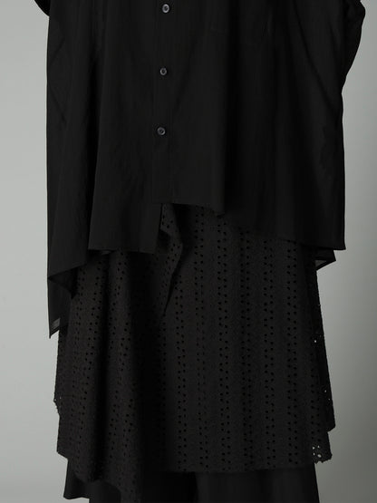 COTTON CHIFFON RAGLAN BLOUSE