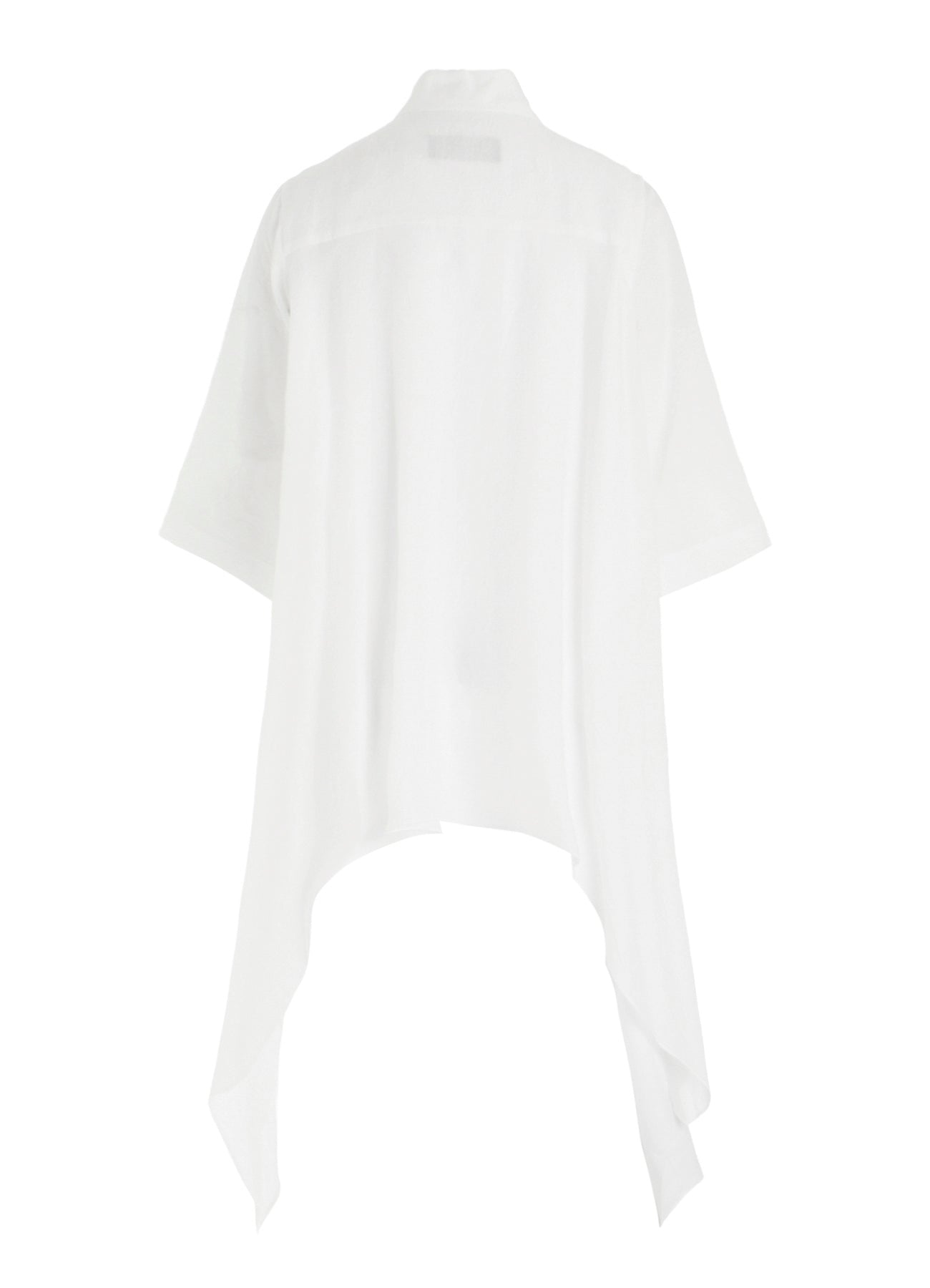 CELLULOSE LAWN FLOUNCE SHORT SLV BLOUSE