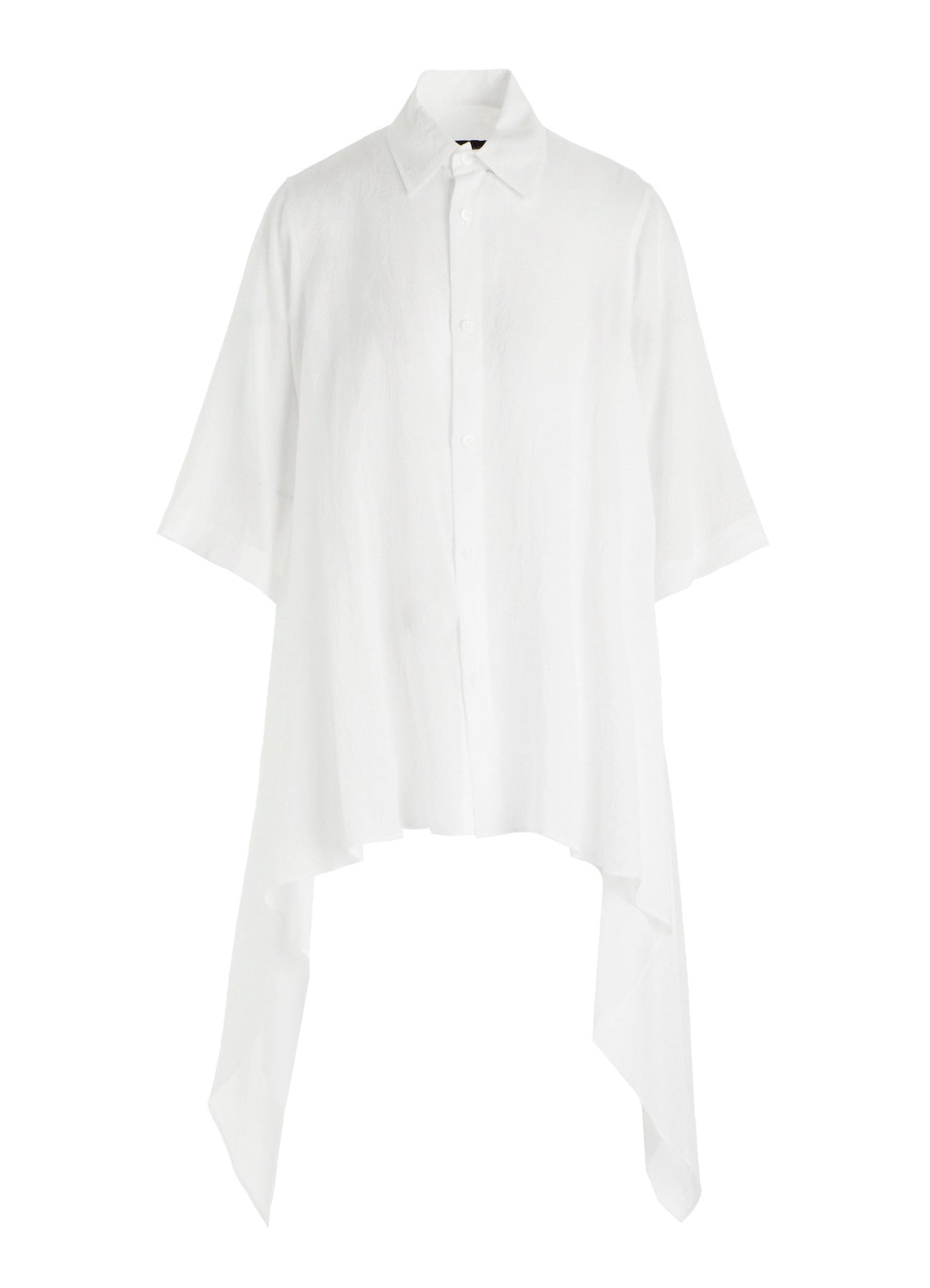 CELLULOSE LAWN FLOUNCE SHORT SLV BLOUSE