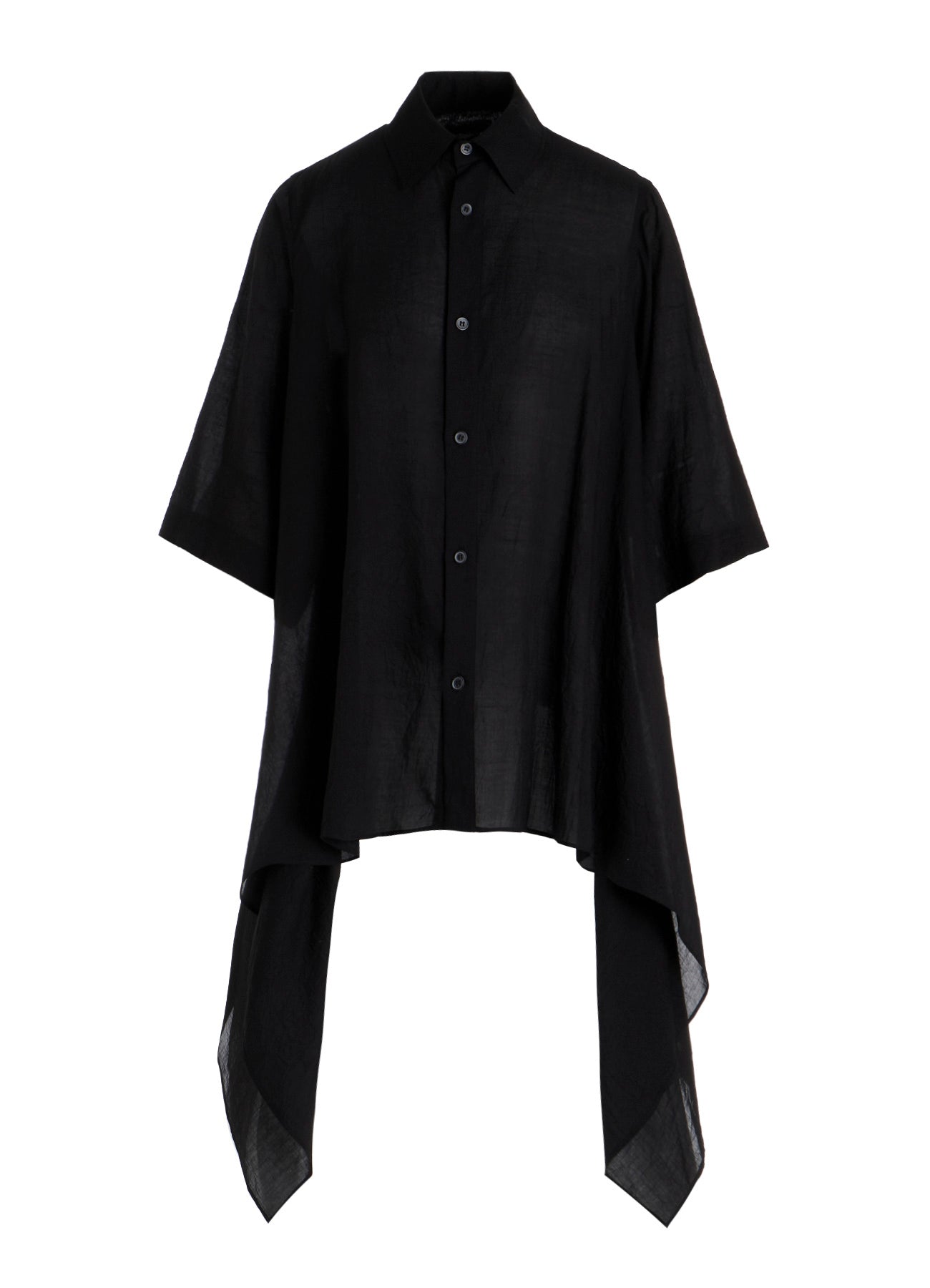 CELLULOSE LAWN FLOUNCE SHORT SLV BLOUSE
