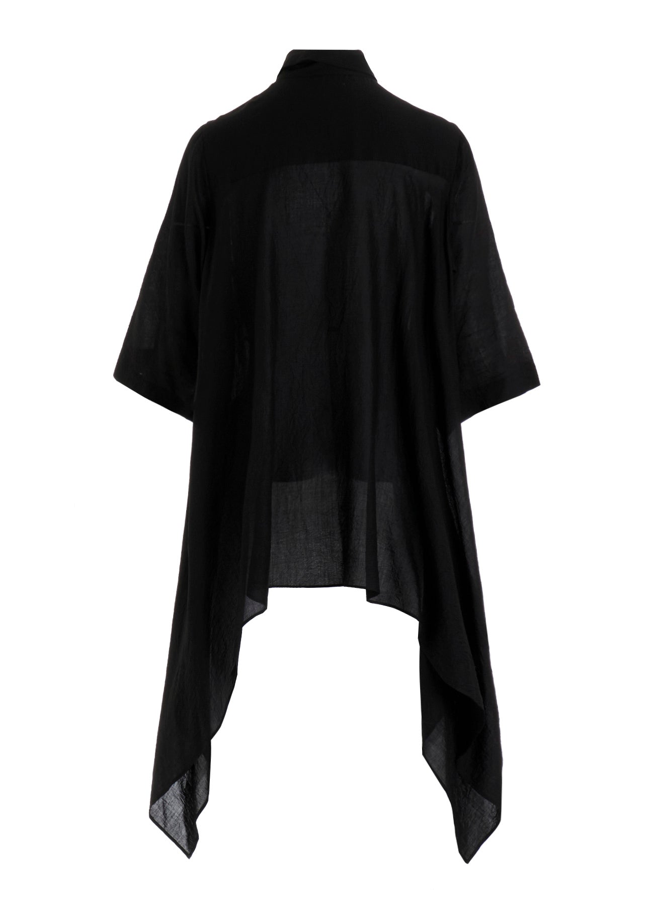 CELLULOSE LAWN FLOUNCE SHORT SLV BLOUSE