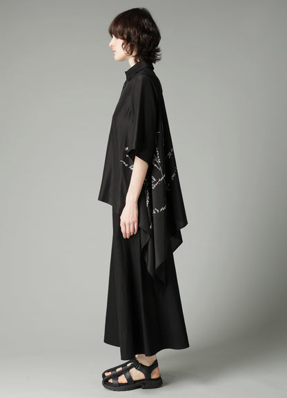 MESSAGE PT 3 FLOUNCE SHORT SLV BLOUSE