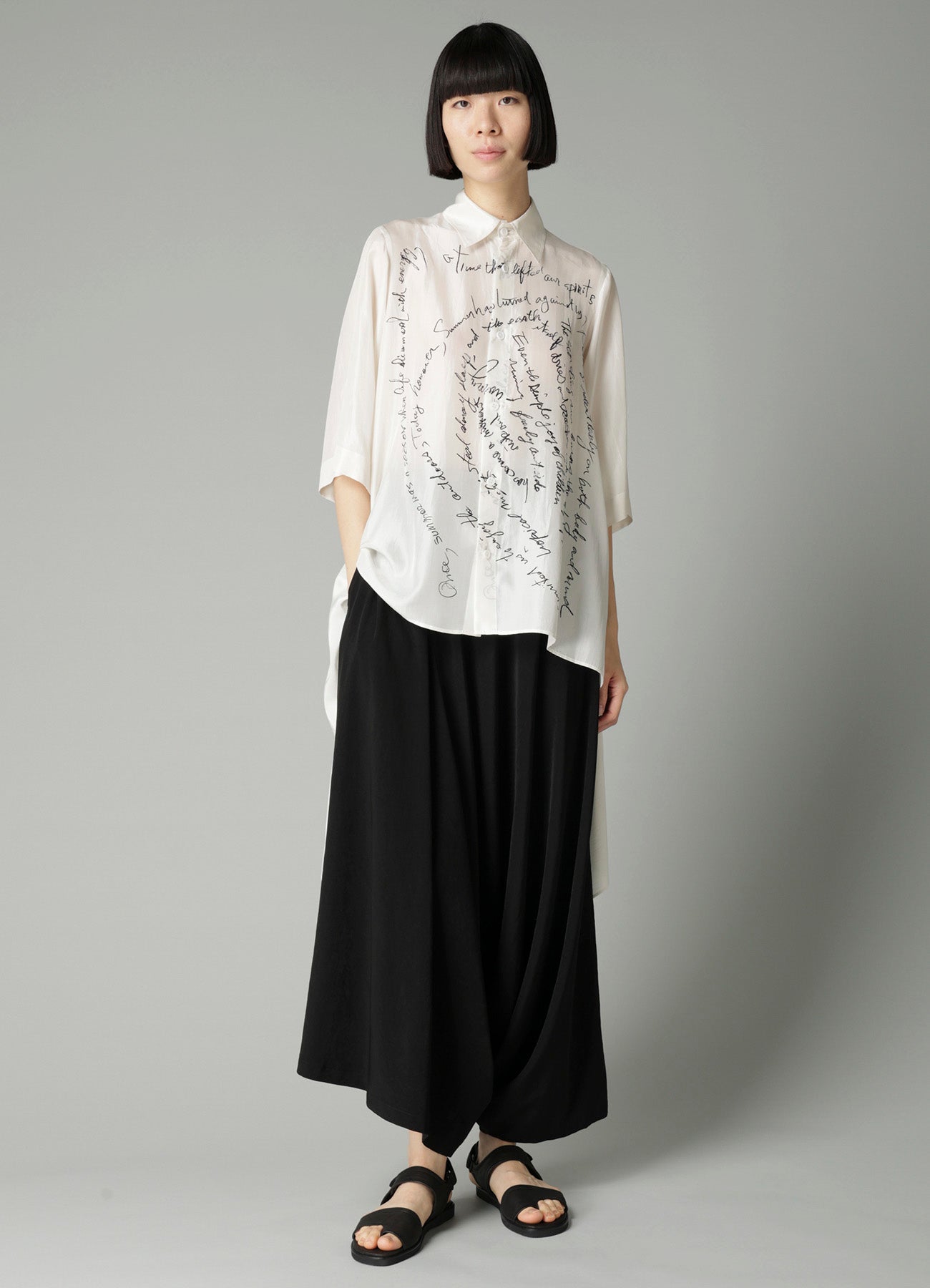 MESSAGE PT 1 FLOUNCE SHORT SLV BLOUSE