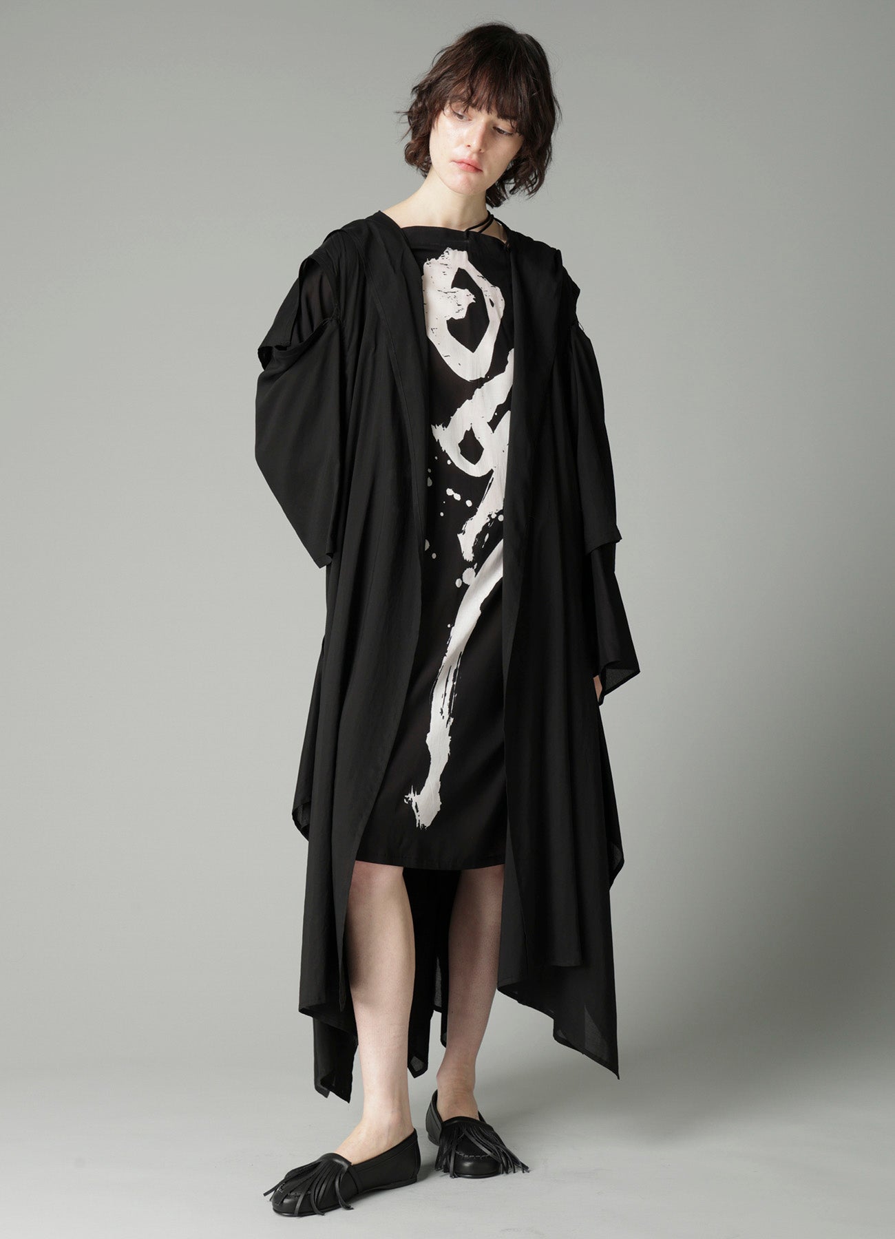 CELLULOSE LAWN O SHOULDER COAT