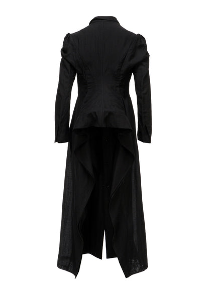 PAPER LINEN CLOTH UNBALANCED COAT