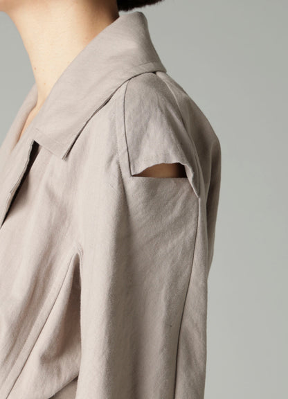 C/Li POPLIN WRAP TRENCH COAT