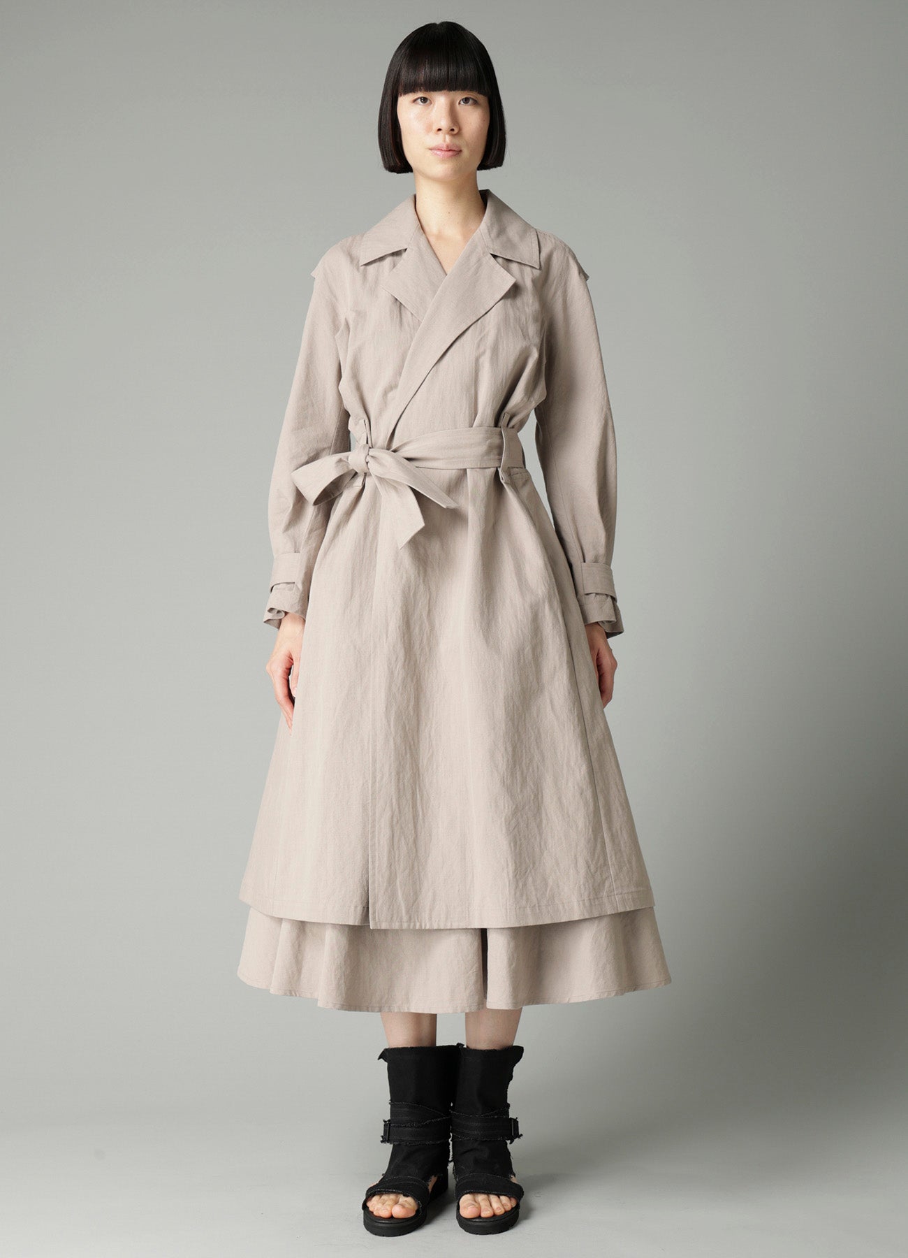 C/Li POPLIN WRAP TRENCH COAT