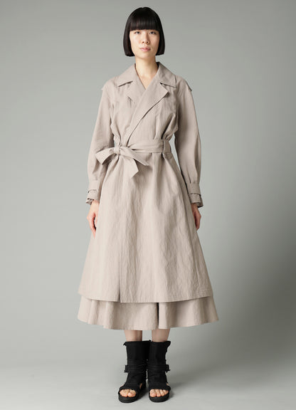 C/Li POPLIN WRAP TRENCH COAT