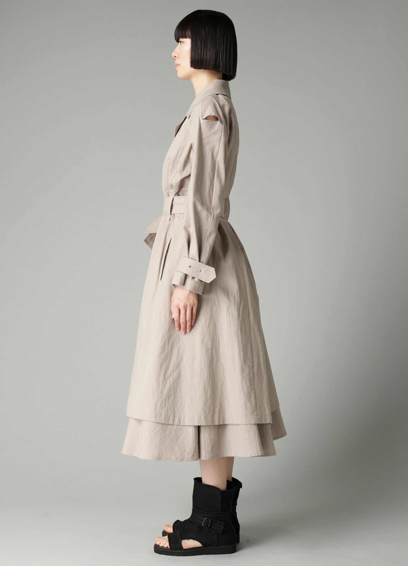 C/Li POPLIN WRAP TRENCH COAT