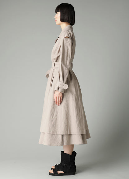 C/Li POPLIN WRAP TRENCH COAT