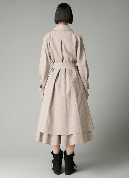 C/Li POPLIN WRAP TRENCH COAT