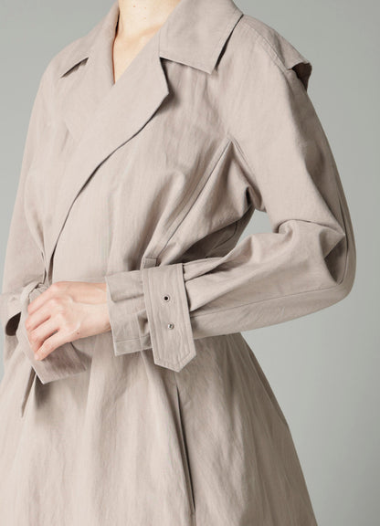 C/Li POPLIN WRAP TRENCH COAT