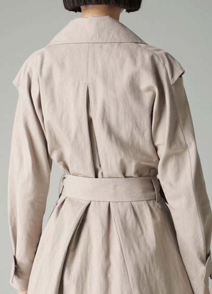 C/Li POPLIN WRAP TRENCH COAT