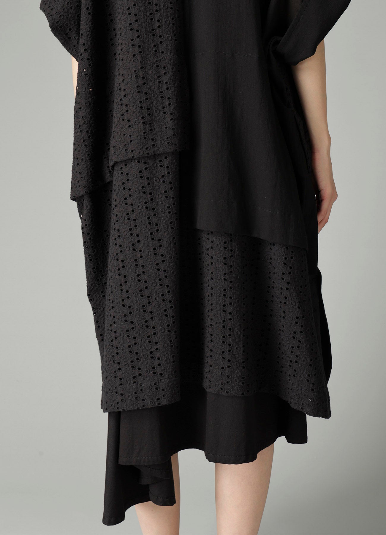 INDIAN EMBROIDERY LACE OUT POCKET UNBALANCED COAT