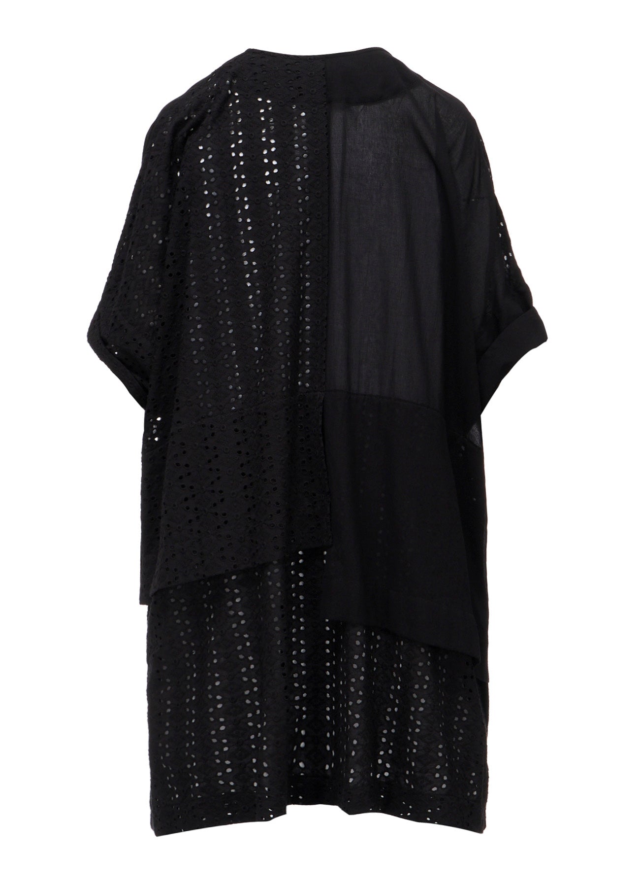 INDIAN EMBROIDERY LACE OUT POCKET UNBALANCED COAT