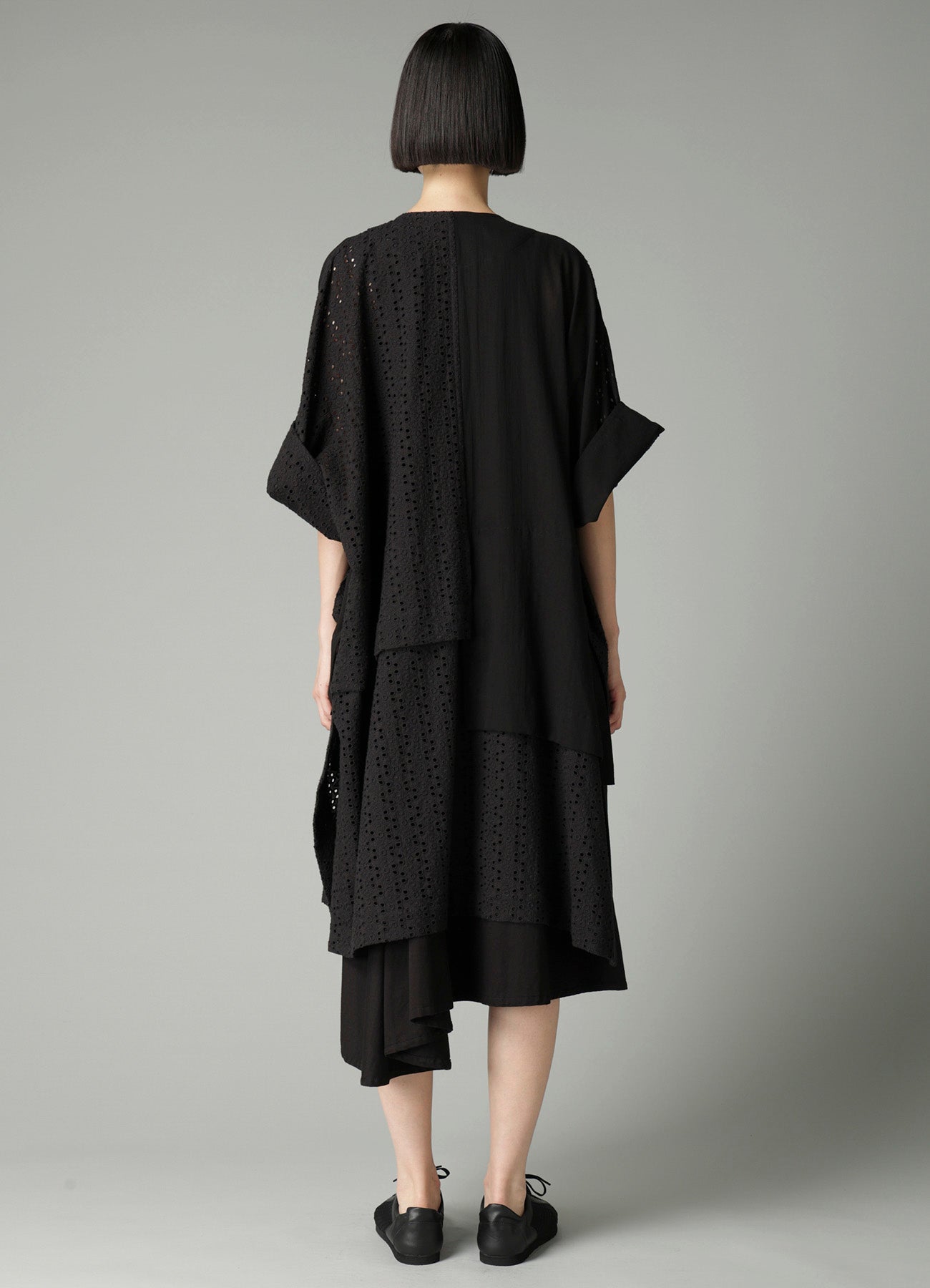 INDIAN EMBROIDERY LACE OUT POCKET UNBALANCED COAT