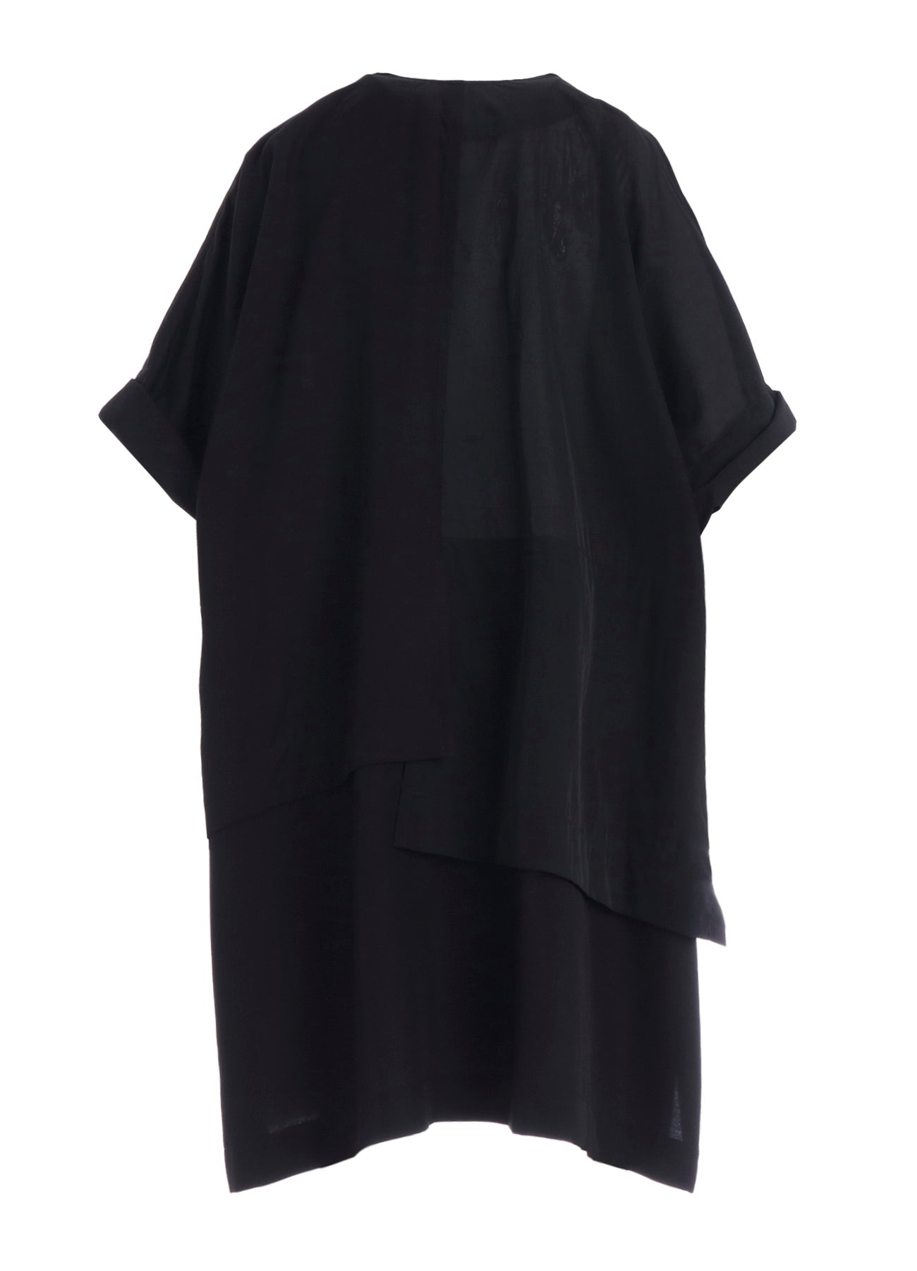 RECYCLE Ny PLAIN WEAVE OUT POCKET UNBALANCED COAT