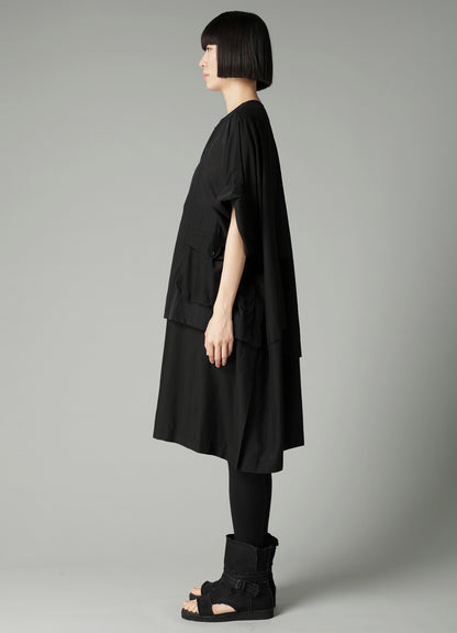 RECYCLE Ny PLAIN WEAVE OUT POCKET UNBALANCED COAT