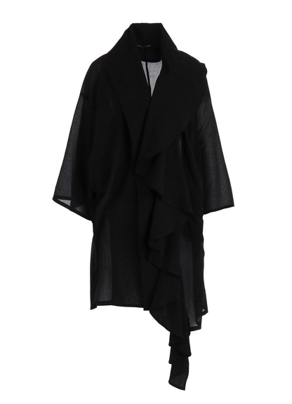 COTTON CHIFFON FLARED COAT