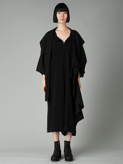 COTTON CHIFFON FLARED COAT