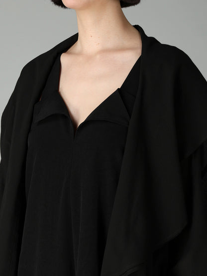 COTTON CHIFFON FLARED COAT