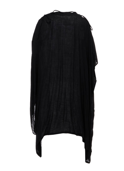 Ry DOUBLE LAYER GAUZE STRING ASYMMETRIC DRESS A