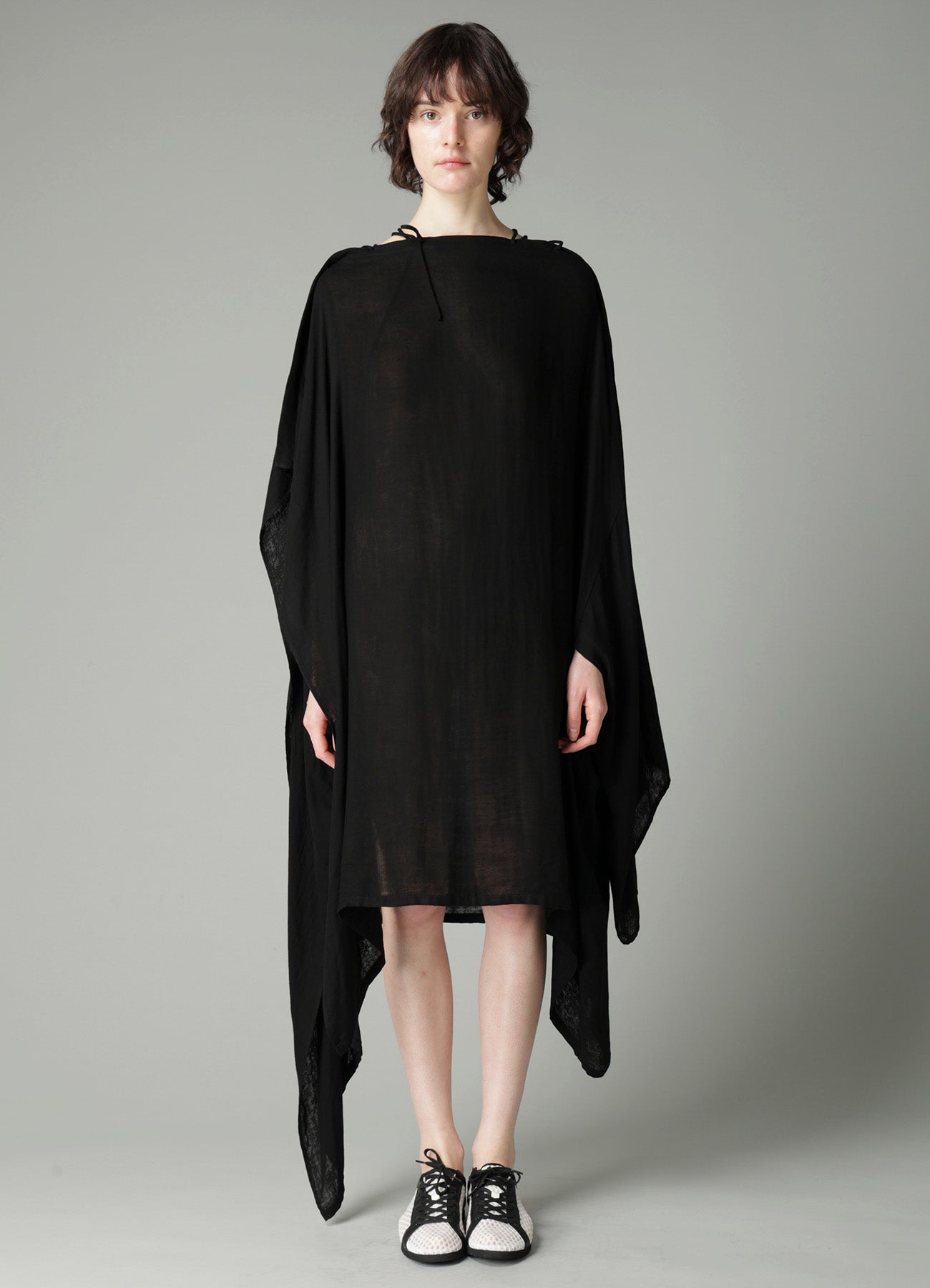 Ry DOUBLE LAYER GAUZE STRING ASYMMETRIC DRESS A