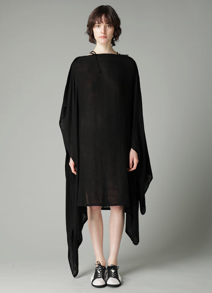 Ry DOUBLE LAYER GAUZE STRING ASYMMETRIC DRESS A