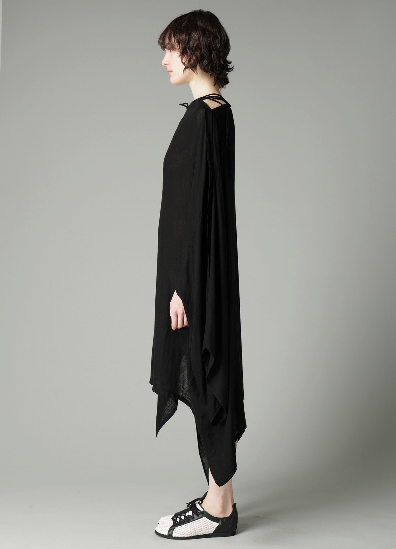 Ry DOUBLE LAYER GAUZE STRING ASYMMETRIC DRESS A