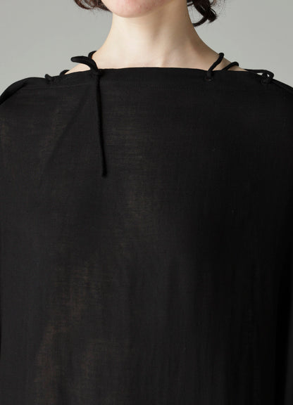 Ry DOUBLE LAYER GAUZE STRING ASYMMETRIC DRESS A
