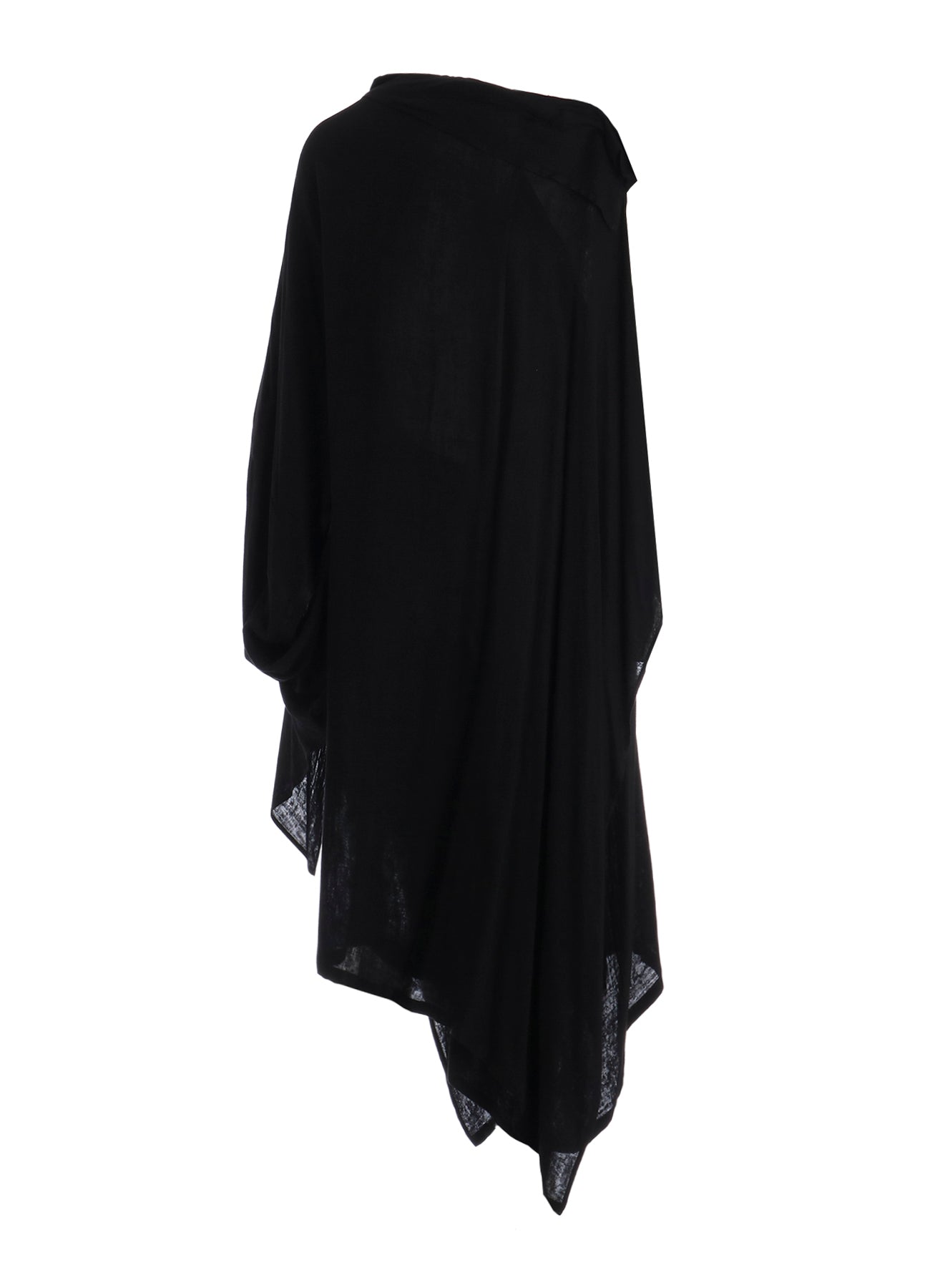 Ry DOUBLE LAYER GAUZE STAND COLLAR ASYMMETRIC DRESS