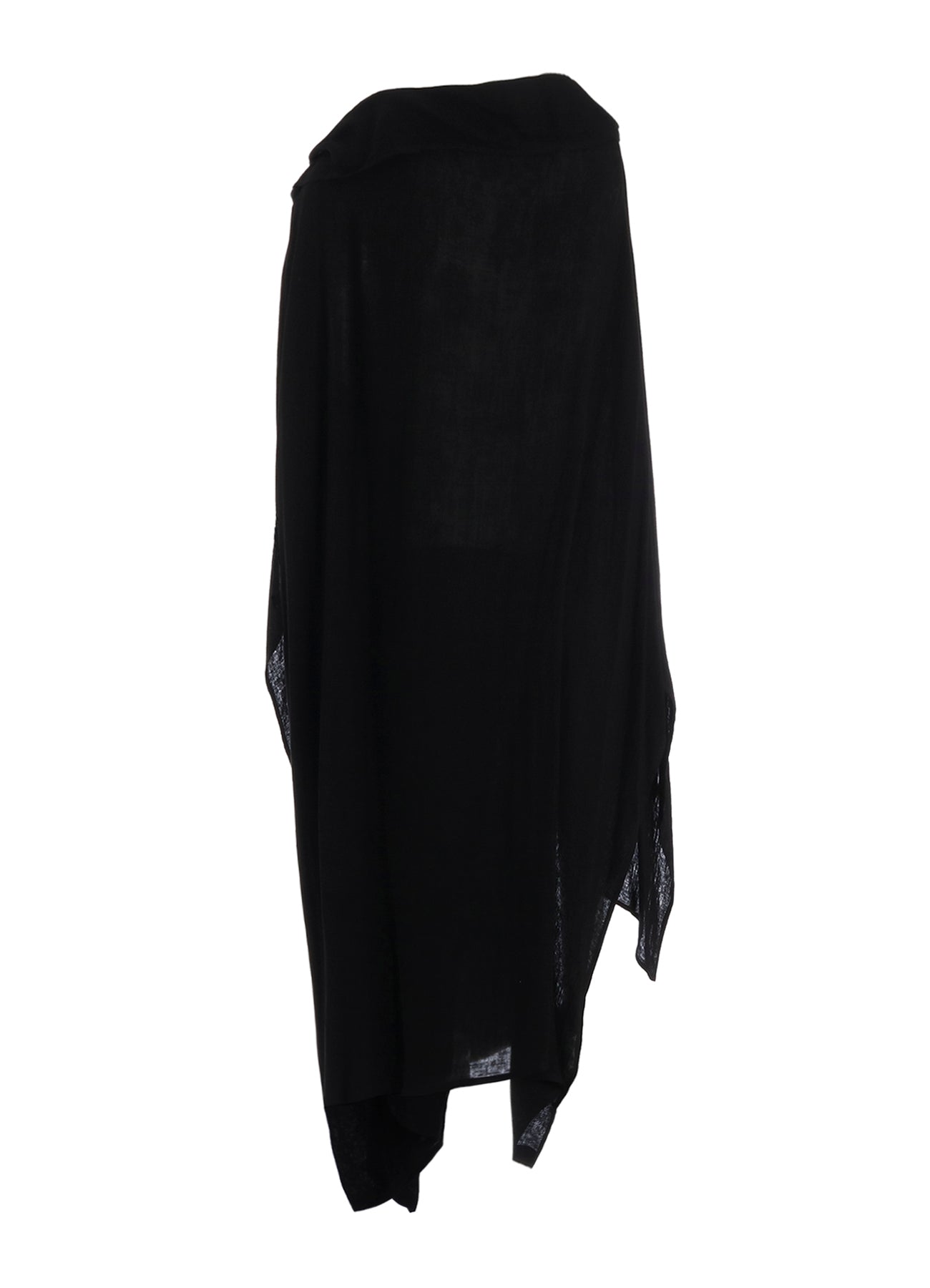 Ry DOUBLE LAYER GAUZE STAND COLLAR ASYMMETRIC DRESS