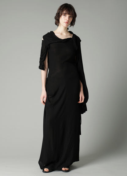 Ry DOUBLE LAYER GAUZE L LONG SLEEVE DRESS A